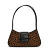 Small leopard print bag for women  new winter fashion 4  versatile  retro shoulder bag  niche  displacement bag