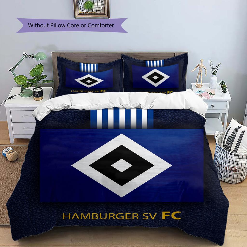 Hamburg Football Team Pattern Bedding Home Decoration Birthday Gift (1 * duvet cover + 2 * pillowcase, without core)