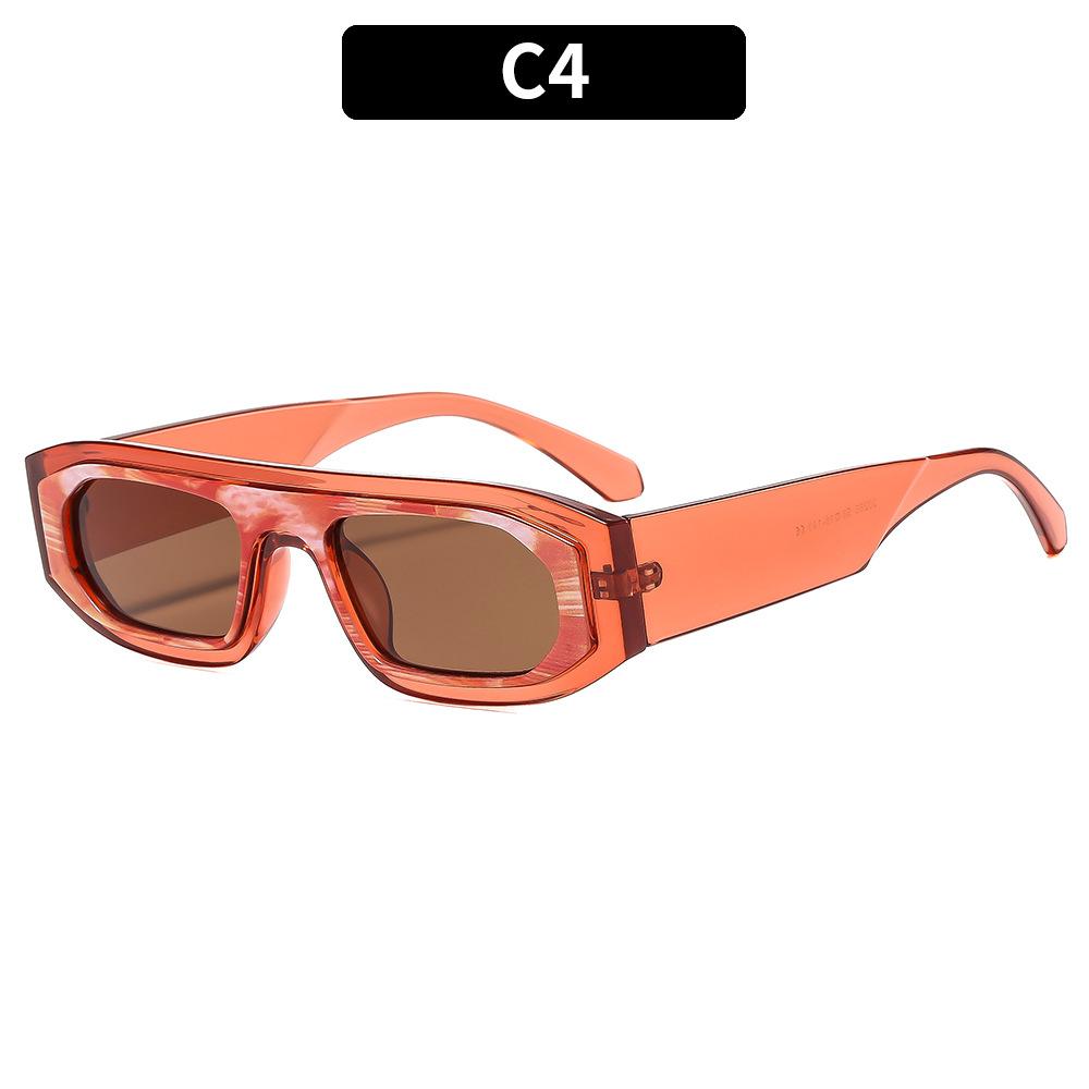 Women'S Square Polygon Sunglasses Two-Tone Retro Ins Sun Glasses Uv400 Geometry Ladies Shades Personality Party Eyewear Men