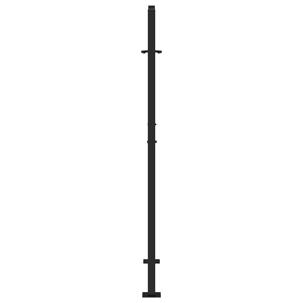 Garden Gate Black 100x150 Cm Steel Trace Design