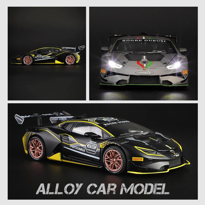Lamborghini Huracan EVO Supercar Simulation Diecast & Toy Vehicles Sounds & Light Pull Back Car 1:32 Alloy Collection Model