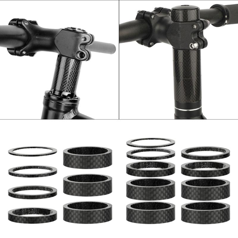 7/9Pcs Carbon Fiber Bicycles Headset Washer Road Bike Stem Headset Spacers 28.6MM Bike Front Fork Stem Washer Enduring