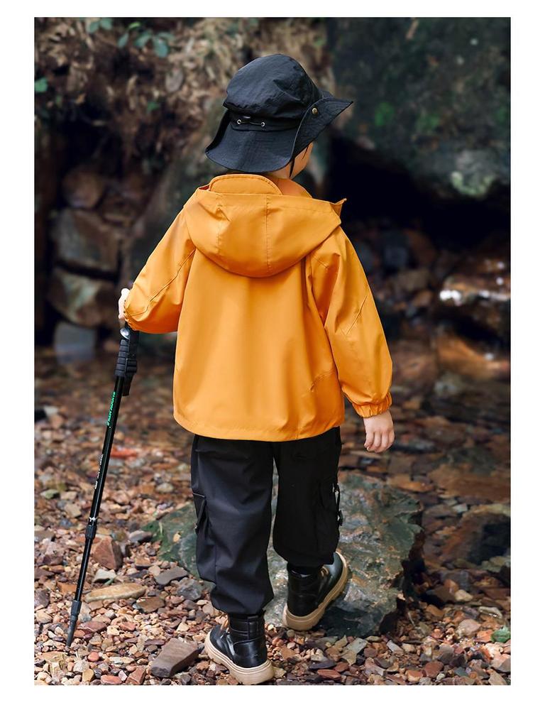 Boys' 3-in-1 Windbreaker Jacket - 2025 Spring/Autumn Kids' Waterproof Outdoor Coat