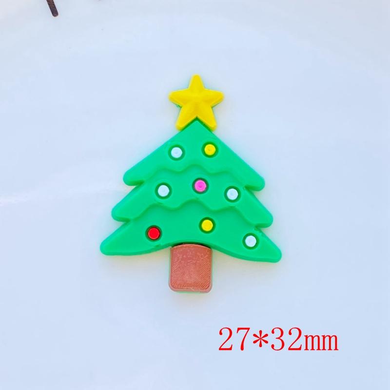 20pcs New Pattern Cute Cartoon Christmas PVC Flexible Glue Flat Back DIY Scrapbook Embellishment Phone Craft Decoration L88