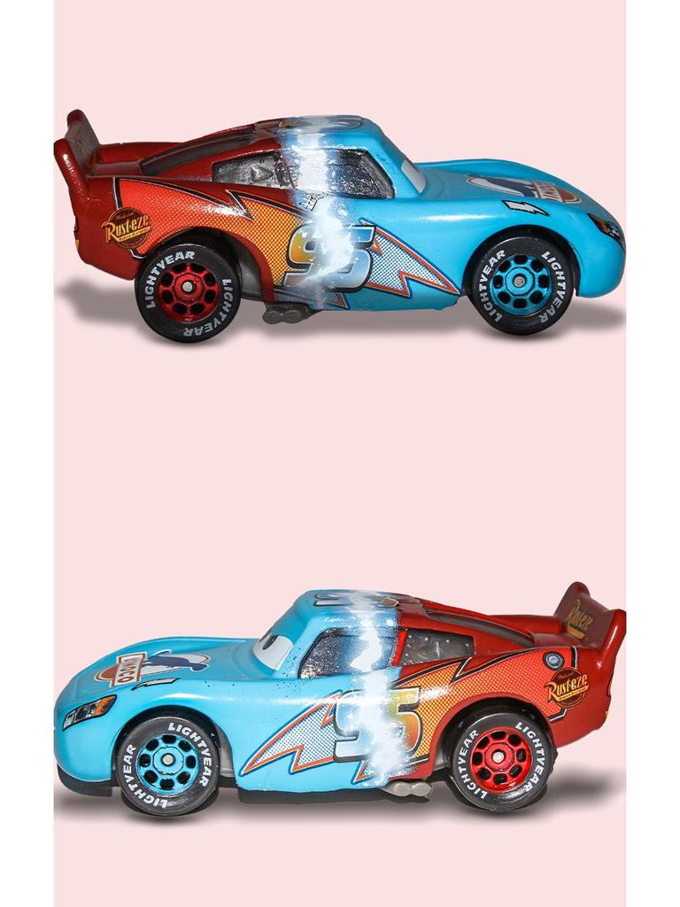 Cars 95 McQueen Gen 1 Racing Dino Two-Tone Grey Alloy Toy Car Model
