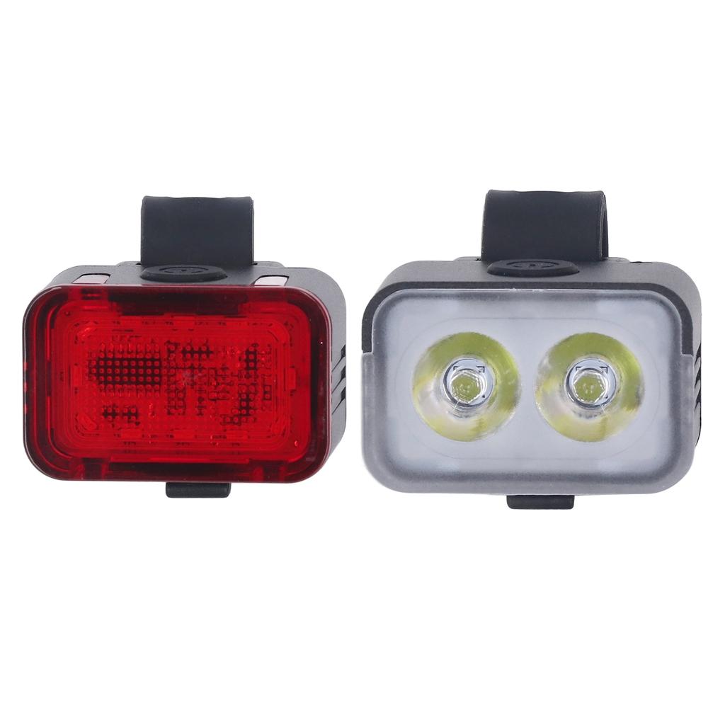 Bike Light Set USB Charging Headlight Tail Light Set Waterproof Cycling Warning Lights