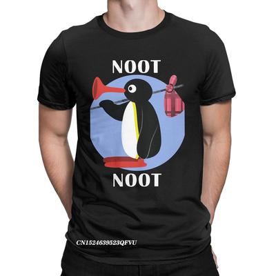 Noot Noot Pingu Tričko Pánske Dámske Bavlna Vintage Tričká Okrúhly Výstrih Tučniak Tričko Harajuku Oblečenie Klasické
