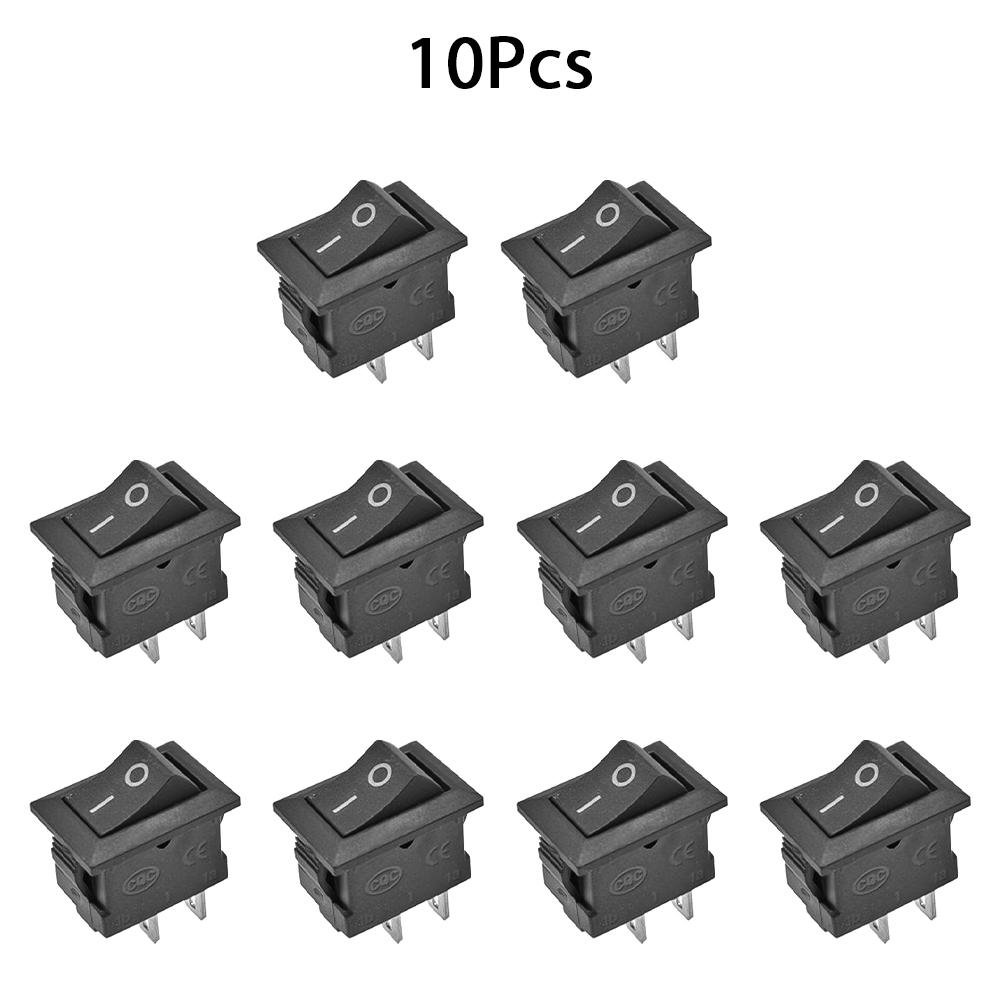 5Pcs/lot KCD11 2 Pin 10x15mm Mini Push Button Switch SPST 3A 250V AC Snap-in On/Off Boat Rocker Switch