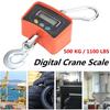 LED 500 KG / 1100 LBS Orange DC 6V Digital Display Crane Scale Heavy Duty Industrial Hanging Scale