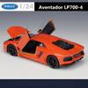WELLY 1/24 Lamborghini Aventador LP700-4 Sportwagen-Modell aus Metallguss, Rennwagen-Modell, Simulationsspielzeug für Kinder, Geschenk