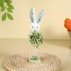 Easter Standing Bunny Figurines Cute Standing Rabbit Spring Flower Home Decor Living Room Ornament Kids Gift Flower Decoration