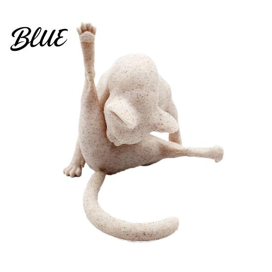 Playful Cat Resin Figure Licking Butt Figurine Funny Statue Collectible Whimsical Kitty Ornament for Shelf Desk Decor Gift Lovers Housewarming