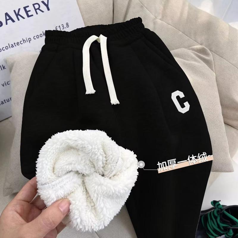 

Зимние штаны для мальчиков, детские плюшевые толстые санитарные штаны, детские повседневные теплые штаны с облеганием ног 140