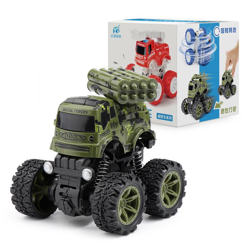 Inertia Toy Offroad Car Engineering Vehicle With Rotating Function For Play Kids