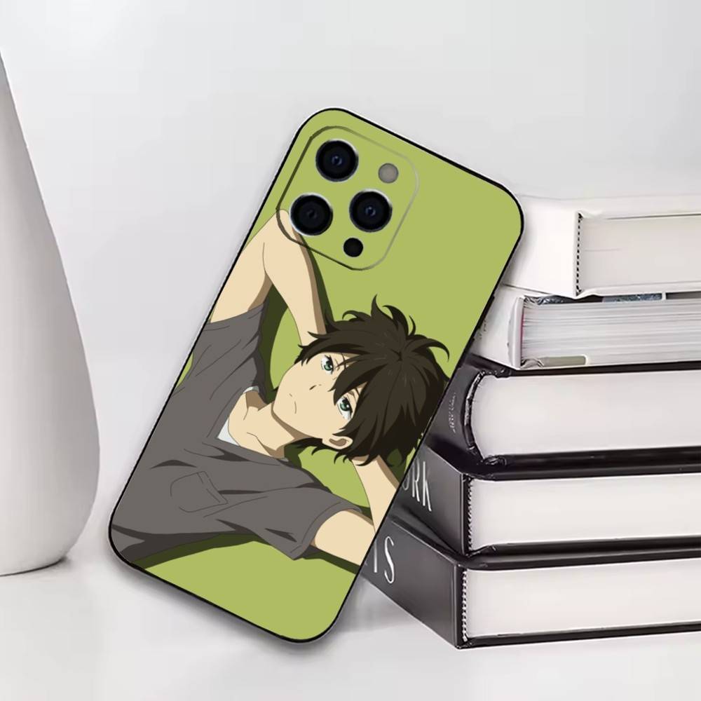 

Hyouka Houtarou Oreki Phone Case For iPhone17,16,15,14,13,12,11 Plus,Pro Soft Silicone Black Case iPhone16se4
