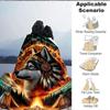 1PC Wolf Spirit Print Blanket, Soft Throw Blanket - Warm & Cozy for Couch, Bed, Office, and Travel Yy250912182
