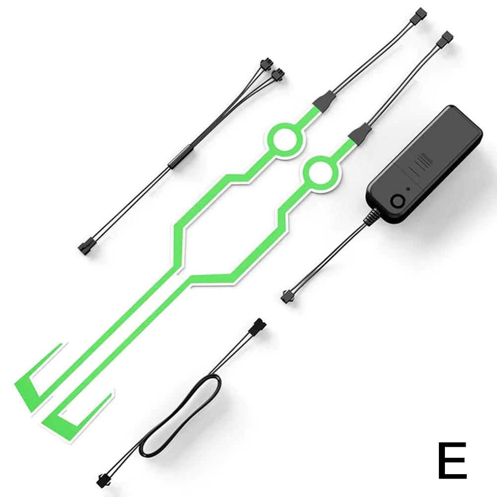 

Ночной мотоциклетный шлем светодиодная лента холодного света DIY световая полоса наклейка предупреждающий свет водонепроницаемый энергосберегающие аксессуары зелёный
