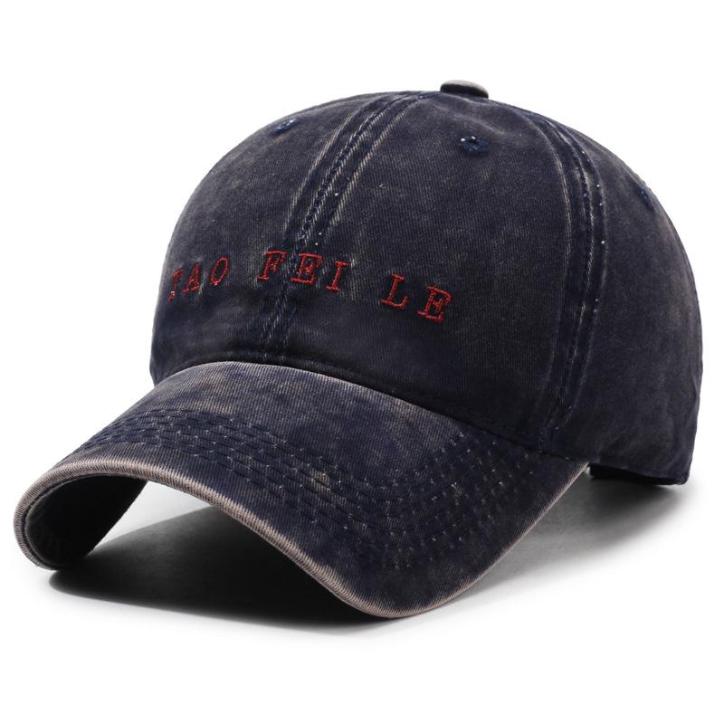 Fashion Letter Embroidery Cap Personalized Baseball Cap Men'S And Women'S Outdoor Sunshade Versatile Washed Hat Tide
