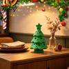 Cute Festive Shelf Accents 3D Printed Cheese Christmas Tree Figurine, Mini with Star Miniature Decorations Topper, Tabletop Ornament for Desk Holiday