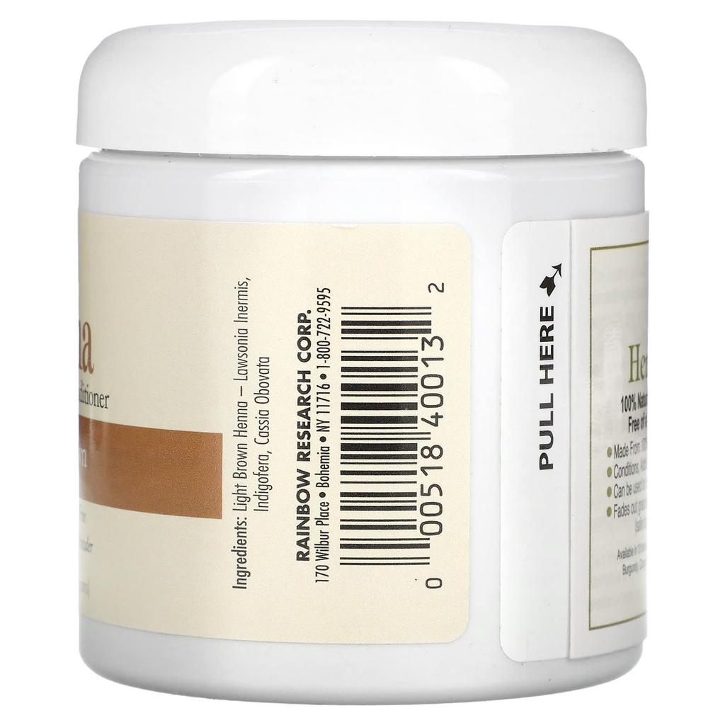 Rainbow Research, Henna, Hair Color and Conditioner, Light Brown, 4 Oz (113 G)