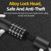 Bicycle Lock 90cm/120cm/150cm Bicycle Lock Cable High Security 5 Digit Resettable Combination Lock