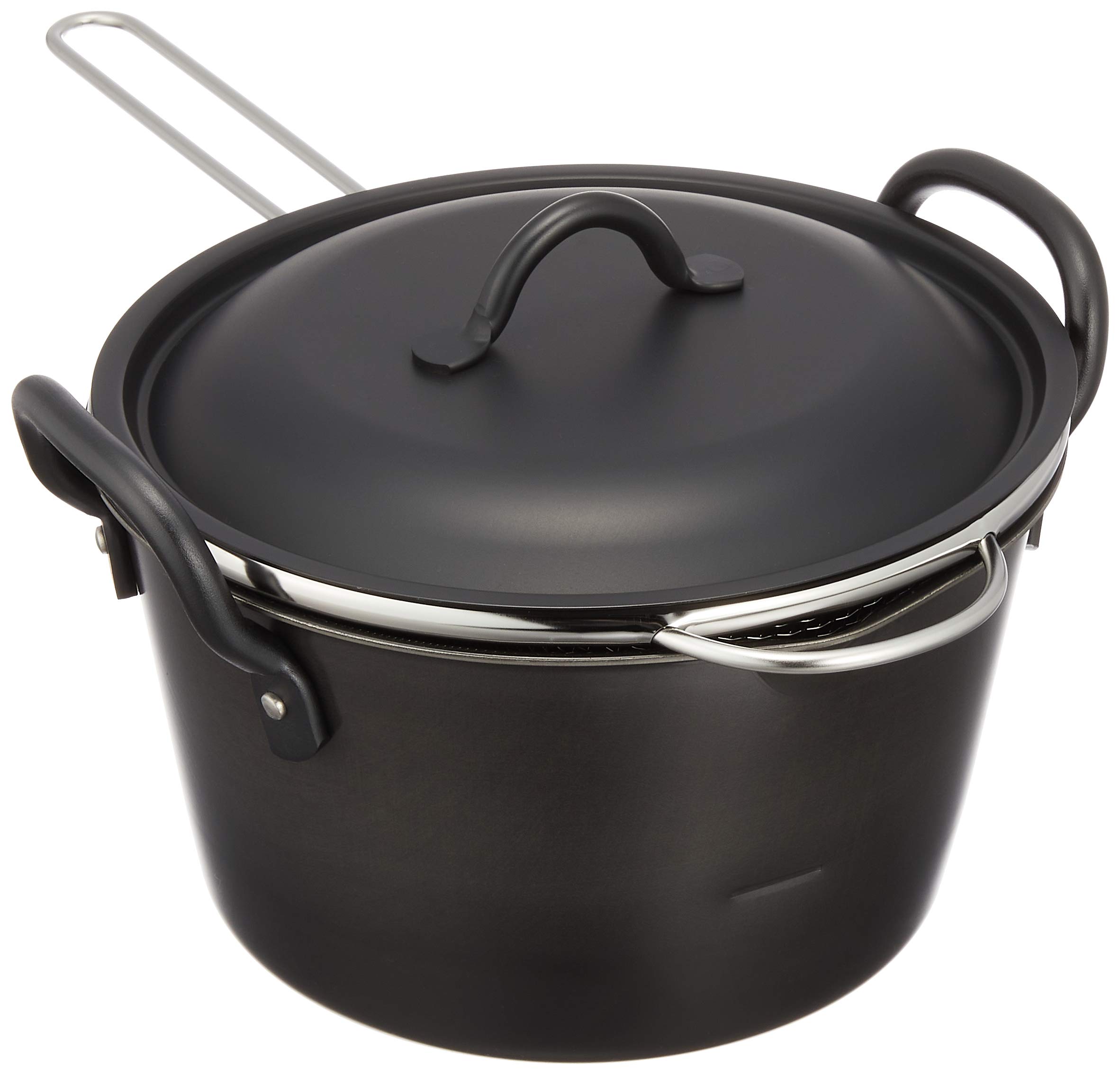 

Nichi Nichi Utensils Deep frying pot with basket 18cm IH compatible Made in Japan Black чёрный