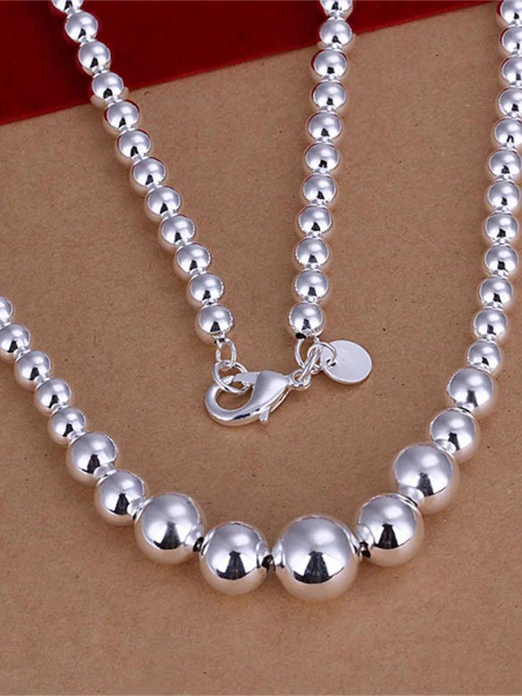 

Андара Стерлинговое Серебро Змеиные Кости Бусины Ожерелье Модное Женское Вечеринка Свадьба Помолвка Ювелирное Изделие Подарок