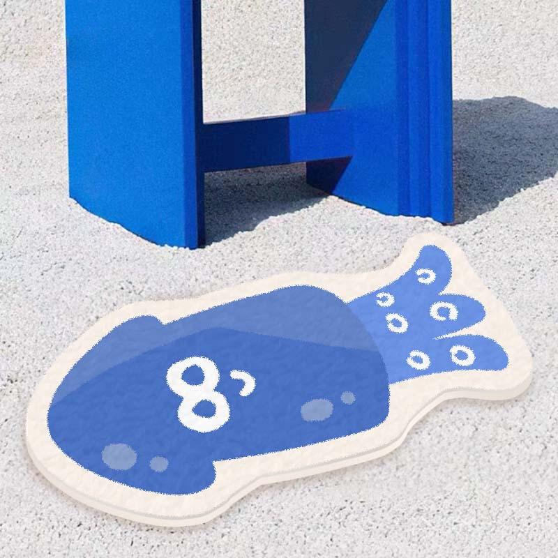 

Cartoon Fish Imitation Cashmere Shaped Small Carpet Comfortable Insulation Porch Carpet Toilet Door Mat Home Decoration 40x60cm 16x24inch