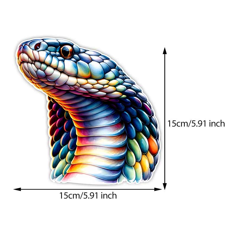 

King Cobra Car Sticker Vinyl Decal Waterproof Rear Window Motorcycle Camper Bumper Truck Laptop Decoration TM386 B-15cm Longest Side