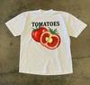 Summer New Fashion Retro T Shirt Fun Fruit Print T-Shirt 100% Cotton Men Short Sleeve T-shirt Casual Women Round Neck Tees Tops