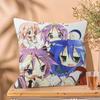 Anime Lucky Star Cushion Cover Car Throw Pillow Case For Sofa Car Christmas Gift