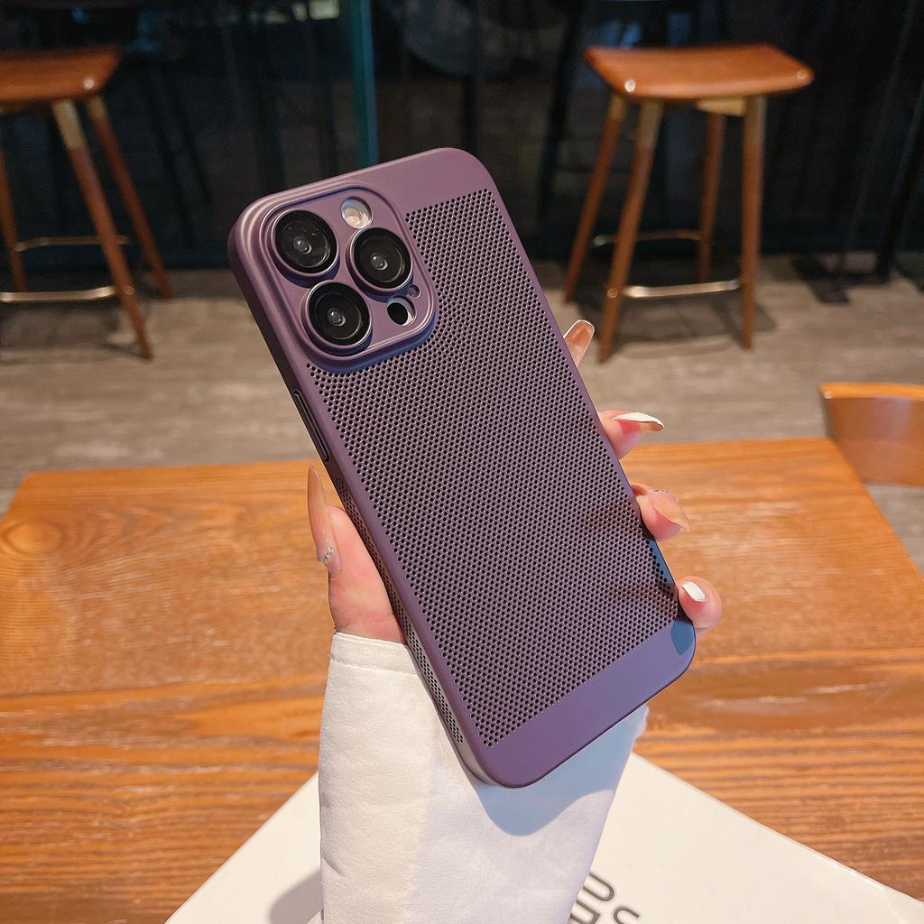 Apple 14 Chłodzące Etui na Telefon IPhone 13pro Ultracienka Siatkowa Powłoka Folia na Obiektyw Kreatywne Odporne na Upadki Twarde Etui PC