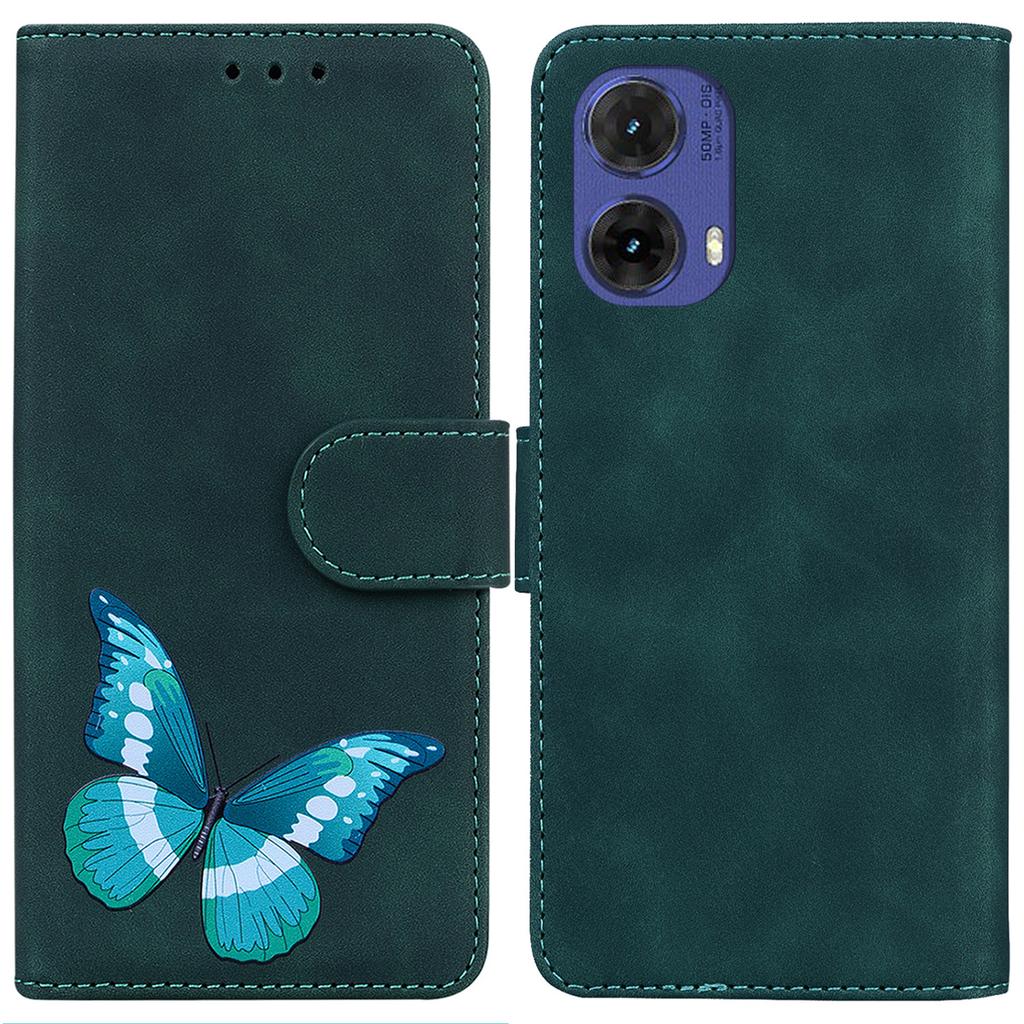 For Motorola Moto G85 5G/S50 Neo 5G Case Butterfly Printed PU Leather Stand Phone Cover