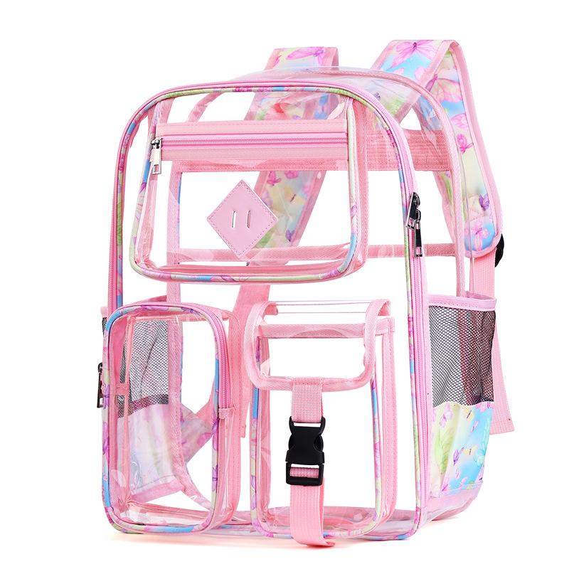 Large Capacity Transparent PVC Backpack for Students