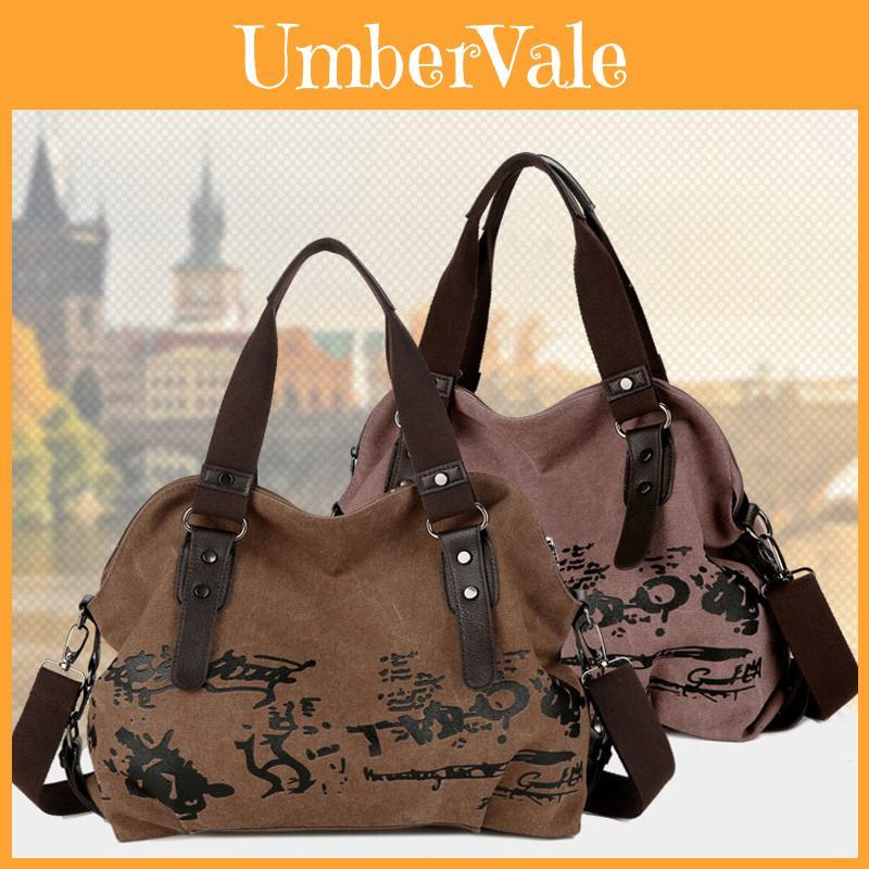 Premium Floral Canvas Student Messenger Shoulder Bag Ideal For Every Stylish Girl