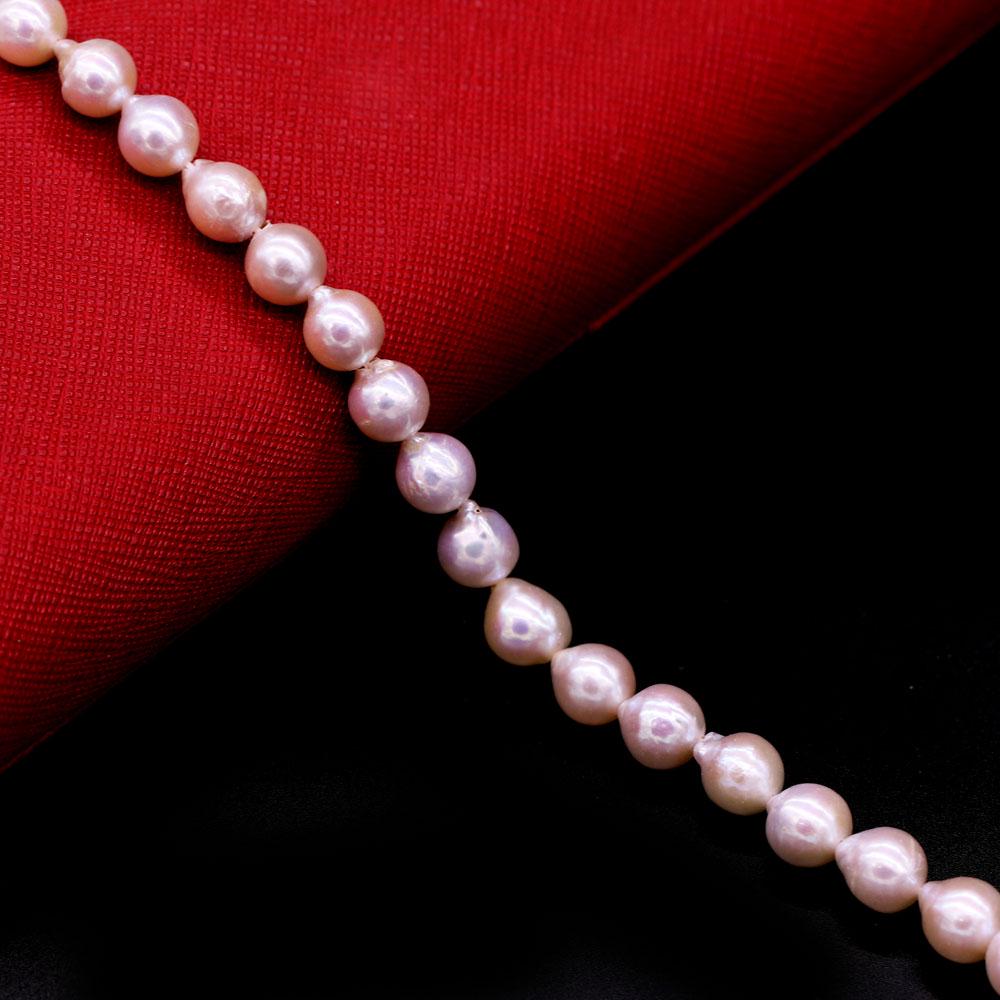 

1String, Natural Freshwater Pearls, 8-9mm Round Tail Shape Pearl Beads for Jewelry Making DIY Crafts, Wedding Gifts for Women, 36cm 1String/8-9mm-36cm