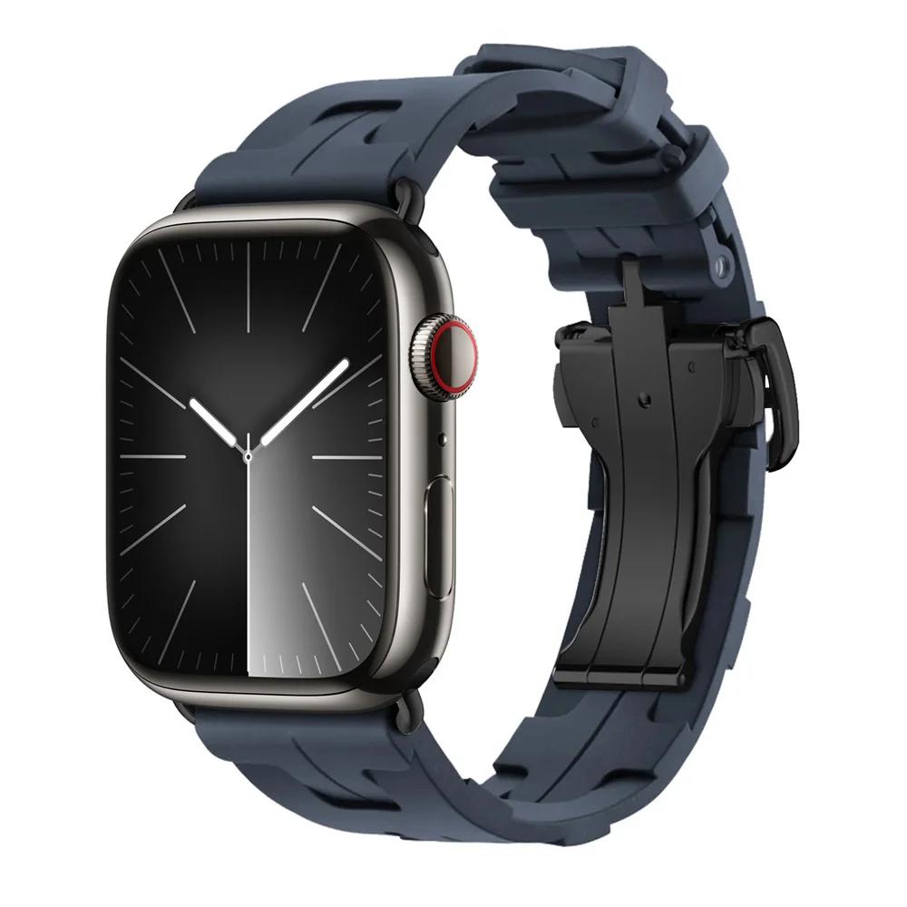 Con Logo Kilim Cinturino in Silicone a Giro Singolo Cinturino per Apple Watch 46mm 42mm Cinturino per Iwatch 11 10 9 8 Ultra3 49mm 45mm 38mm Cinturino per Orologio