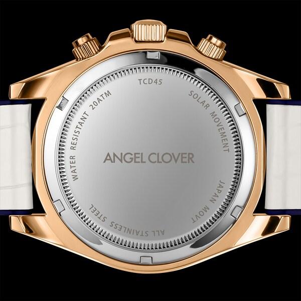 Angel Clover TIME CRAFT DIVER Solar Chronograph TCD45PBU-WH Wrist Watch