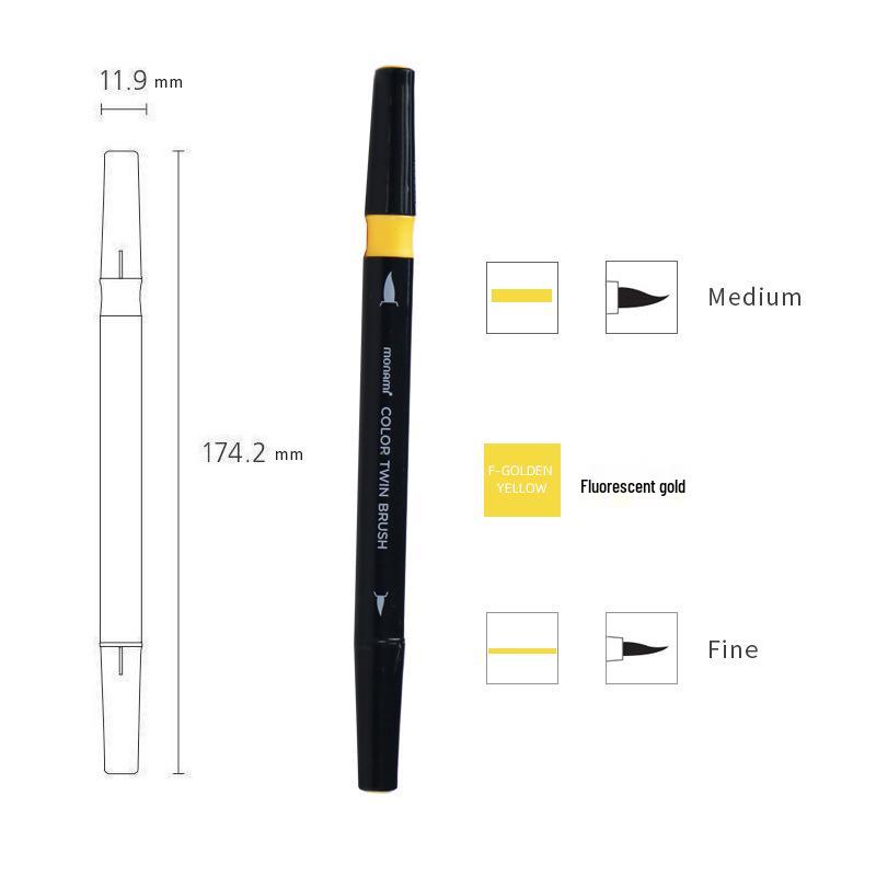 Munami 30-Color Double-Ended Brush Pen Set for Calligraphy & Sketching