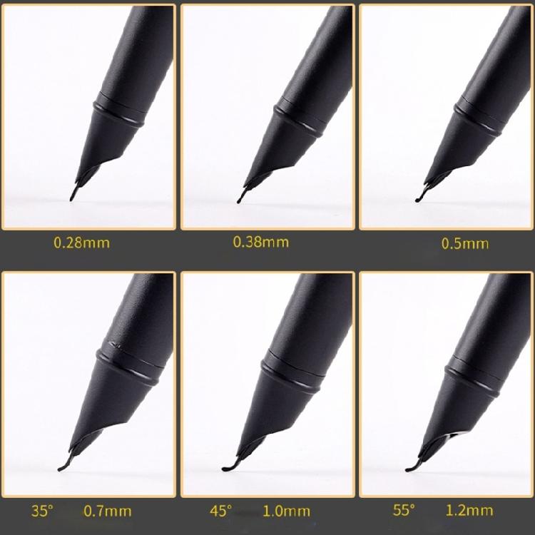 Metal Fountain Pen Smooth Writing Pen Signature Pen Bent Nib Calligraphy Pen Business Pen School Supplies