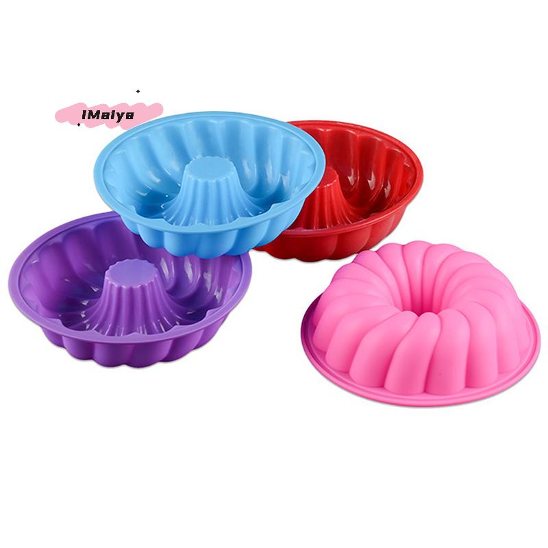 M-Silicone Spiral Pattern Cake Mold Mini Cake Pan Jelly Pudding Molds Bakeware Tray Maker DIY Baking Cake Tools