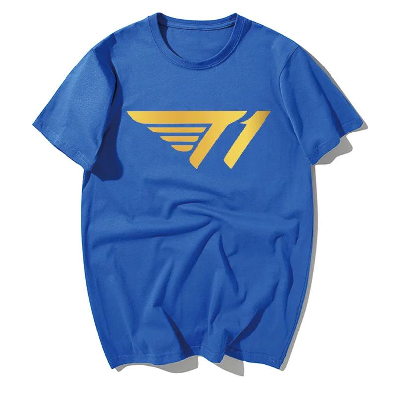 Alliance Game SKT T1 Team Uniform Faker Neues Herren- und Damen Skt1 Peripherie Kurzärmeliges Lockeres Baumwoll-T-Shirt Grafik-T-Shirts