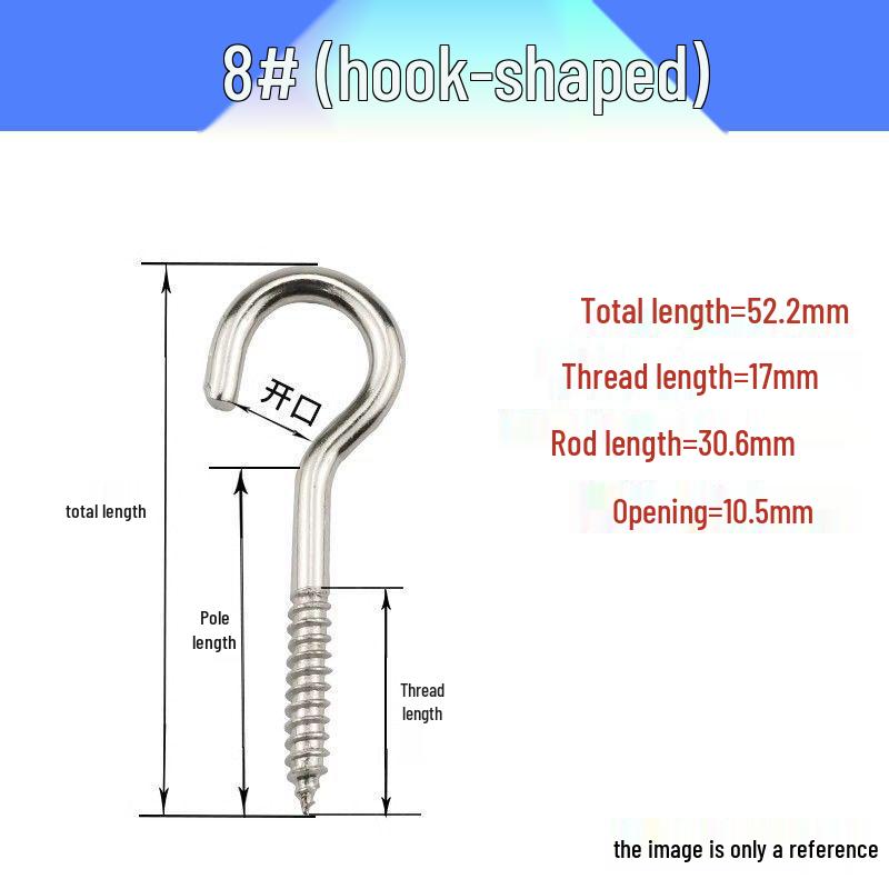 Eye Bolt & Assorted Hooks with Self-Tapping Screws