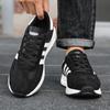 New three-bar fashion shoes Student sports running shoes all leather casual shoes Fashion trend couple sports shoes