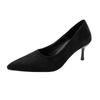Fashion Mid Heels Women Pointed Toe Shoes Fashion Shallow Suede 2025 Autumn Shoes Desiigner Elegant Classical Dress Pumps Zapatos Mujer