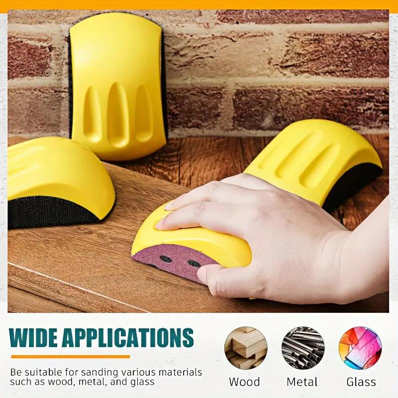 1Pc 5/6 Mouse Sandpaper Woodworking Hand Tools - Hook & Loop Hand Sanding Pad Furniture Hand Tools