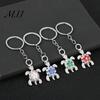 Alloy Key Ring Rhinestone Flower Turtle Keychain, Luxury Car Holder Ring, Keychain Pendant for Backpacks Handbag Decoration