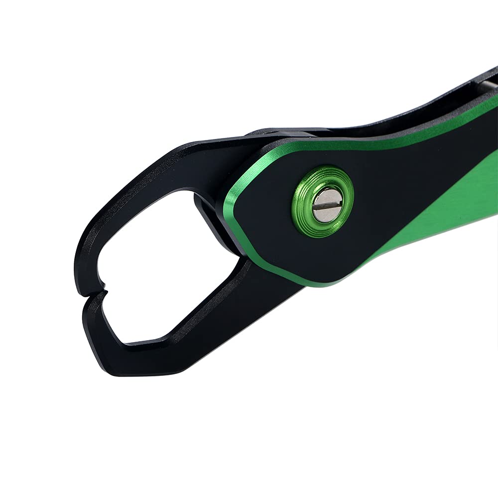 Fish Grip Fish Catcher Ultra Lightweight Aluminum Fish Grabber with Safety Rope (Green)