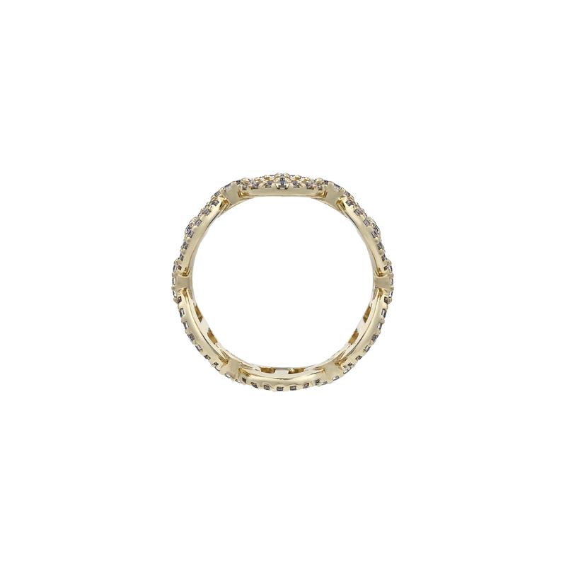 APM Monaco Hollow Letter, Synthetic Cubic Zirconia Ring, Same Style for Men and Women, Couple Model, Golden Yellow Golden 5