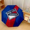 New York Rangers Print Auto 8?Ribs Folding Umbrella Wind Resistant Lightweight Automatic Umbrella For Daily Travel